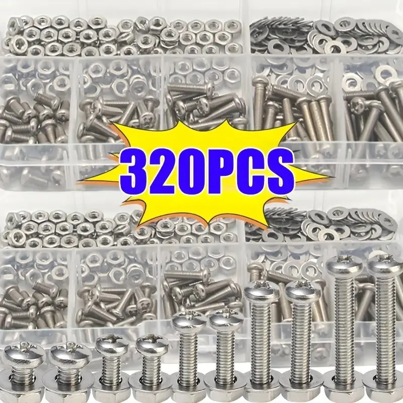 Universal Furniture Hardware - 320 adet altıgen somun ve cıvata