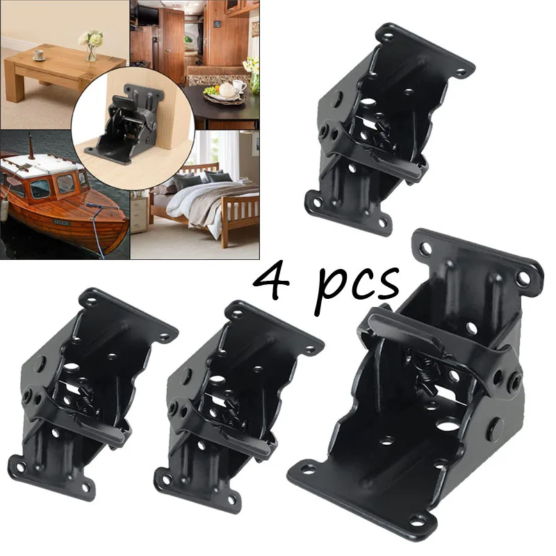 Furniture Hardware And Fittings - 4 adet Demir Katlanır Destek Çerçevesi