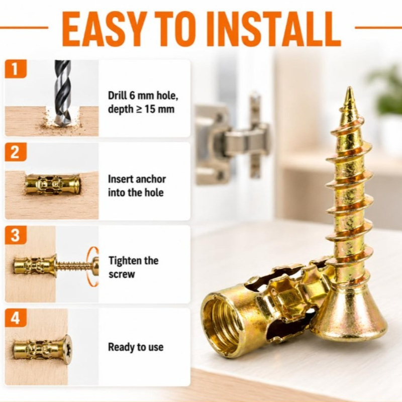 Kısa Genişletme Vidası Seti Do - Furniture Hardware In China incelemesi ve fiyatı