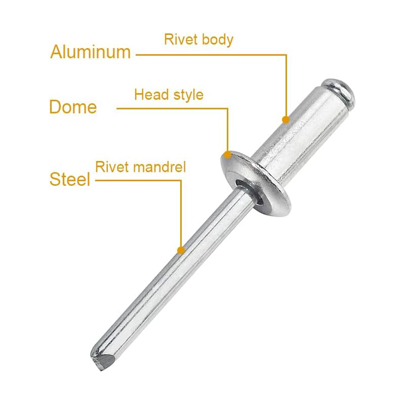 Kubbe Başlı Kör Perçinler Alüm - Furniture And Hardware incelemesi ve fiyatı